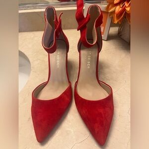 Kurt Geiger Vibrant Red Suede Heels